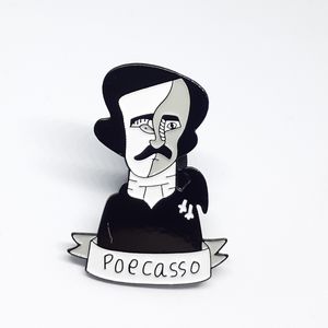 Poecasso enamel pin Edgar Allan Poe Pablo Picasso